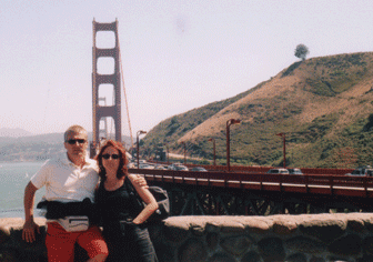 In front of the Golden Gate Bridge (year 2001)